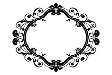 Ornate vintage floral frame vector design