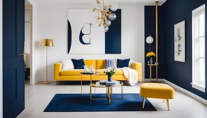 white and gold theme modern interior design