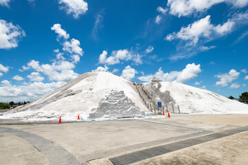 Spectacular view of the Qigu Salt Mountains in Tainan, Taiwan, one of the Southwest Coast National...