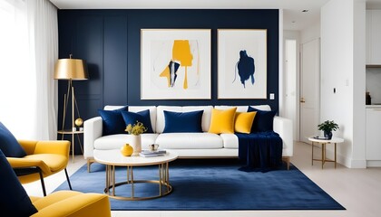 white and gold theme modern interior design