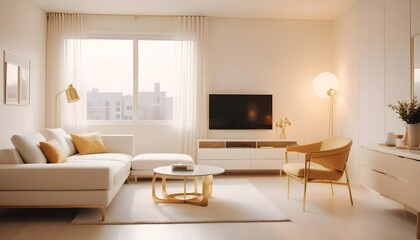 white and gold theme modern interior design