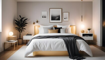 white and gold theme modern interior design