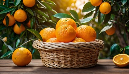 oranges in a basket