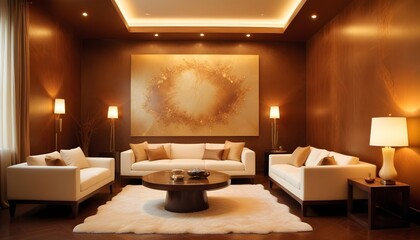 white and gold theme modern interior design