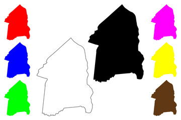 Boyd County, Kentucky (U.S. county, United States of America, USA, U.S., US) map vector illustration, scribble sketch Boyd map