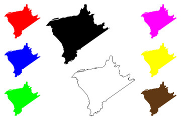Crittenden County, Kentucky (U.S. county, United States of America, USA, U.S., US) map vector illustration, scribble sketch Crittenden map