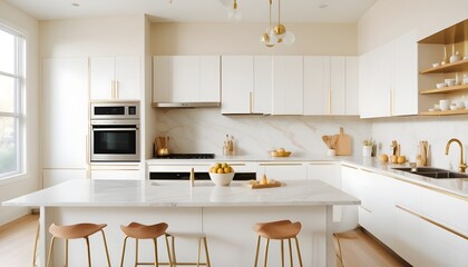 white and gold theme modern interior design