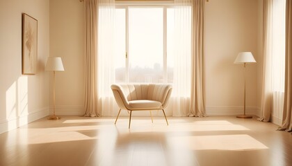 white and gold theme modern interior design