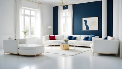white and gold theme modern interior design