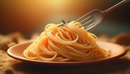 spaghetti with fork