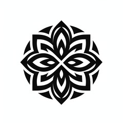 Black and white flower sketch