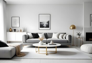 white and gold theme modern interior design