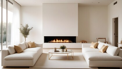 white and gold theme modern interior design