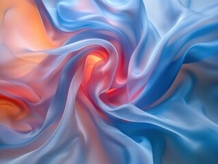 Obraz premium Flowing colorful fabric creating a mesmerizing abstract pattern