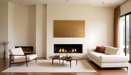 white and gold theme modern interior design