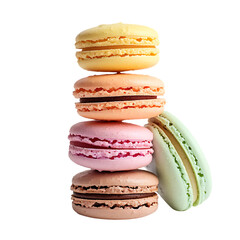 Macarons with White Background for Cutout
