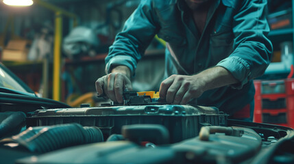 Having a car battery replaced by a mechanic highlights his expertise and the importance of regular vehicle servicing.