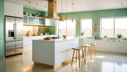 white and gold theme modern interior design