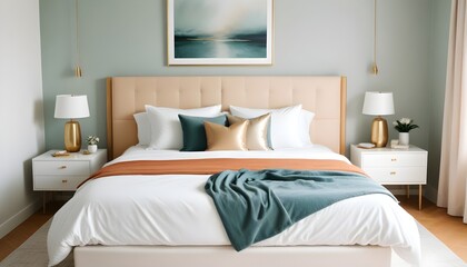 white and gold theme modern interior design