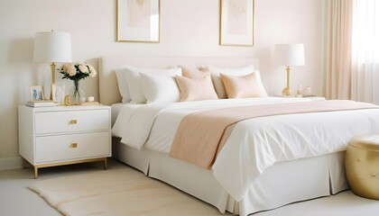 white and gold theme modern interior design