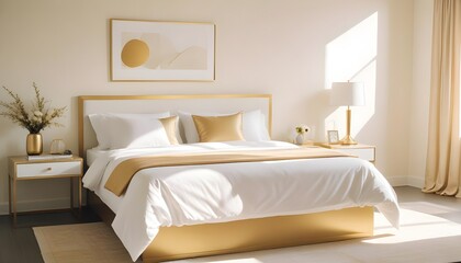 white and gold theme modern interior design