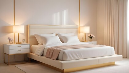 white and gold theme modern interior design