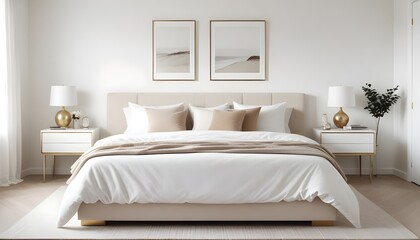 white and gold theme modern interior design