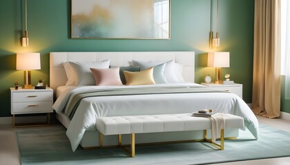 white and gold theme modern interior design