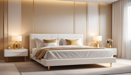 white and gold theme modern interior design