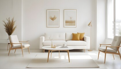 white and gold theme modern interior design