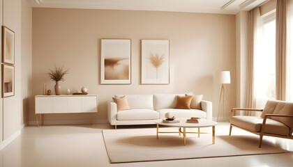 Fototapeta premium white and gold theme modern interior design