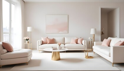 white and gold theme modern interior design