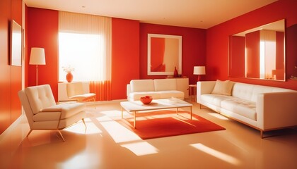 Fototapeta premium white and gold theme modern interior design