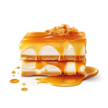 Decadent caramel dessert with creamy layers and caramel sauce