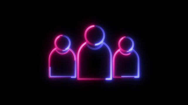 
Abstract neon shine man icon animation  . A man icon, often used in digital interfaces, graphic design, and signage, is a simplified representation of a human male figure. 