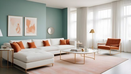 white and gold theme modern interior design