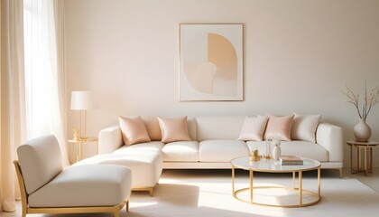 white and gold theme modern interior design