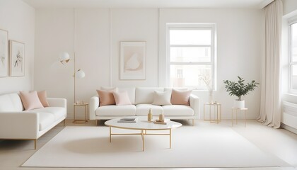 white and gold theme modern interior design