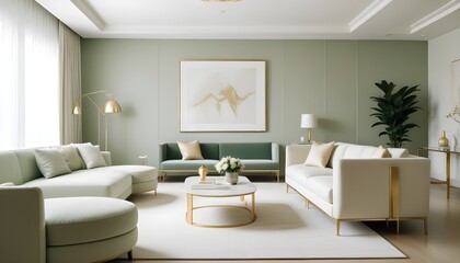 white and gold theme modern interior design