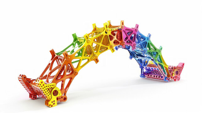 Finite element analysis (FEA) software for predicting structural behavior isolated on white background