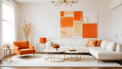 white and gold theme modern interior design
