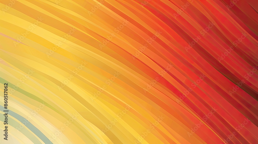 Poster abstract background with vibrant red, orange and yellow gradient stripes forming a dynamic wave patt