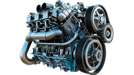 Fototapeta premium Engine simulation software for modeling engine performance isolated on white background