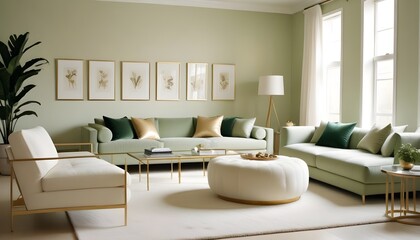 white and gold theme modern interior design