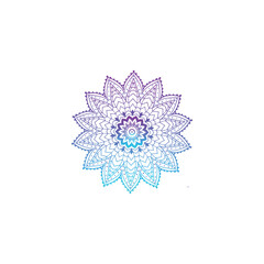 vector design of flower shape pattern with color gradations