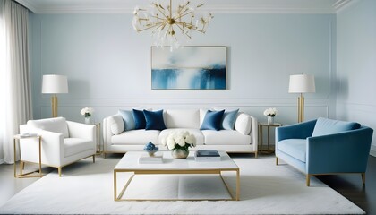 white and gold theme modern interior design