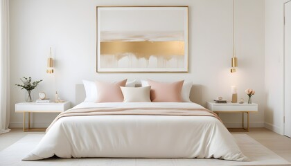 white and gold theme modern interior design