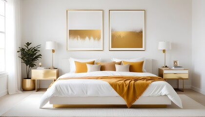 white and gold theme modern interior design