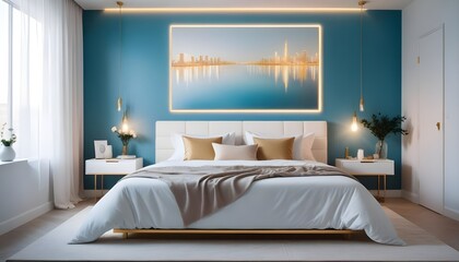white and gold theme modern interior design
