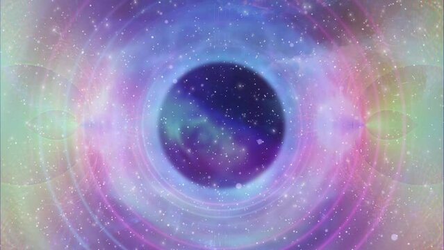 Ethereal Cosmic Portal Illustration, Meditation Animation, Visualization, Video